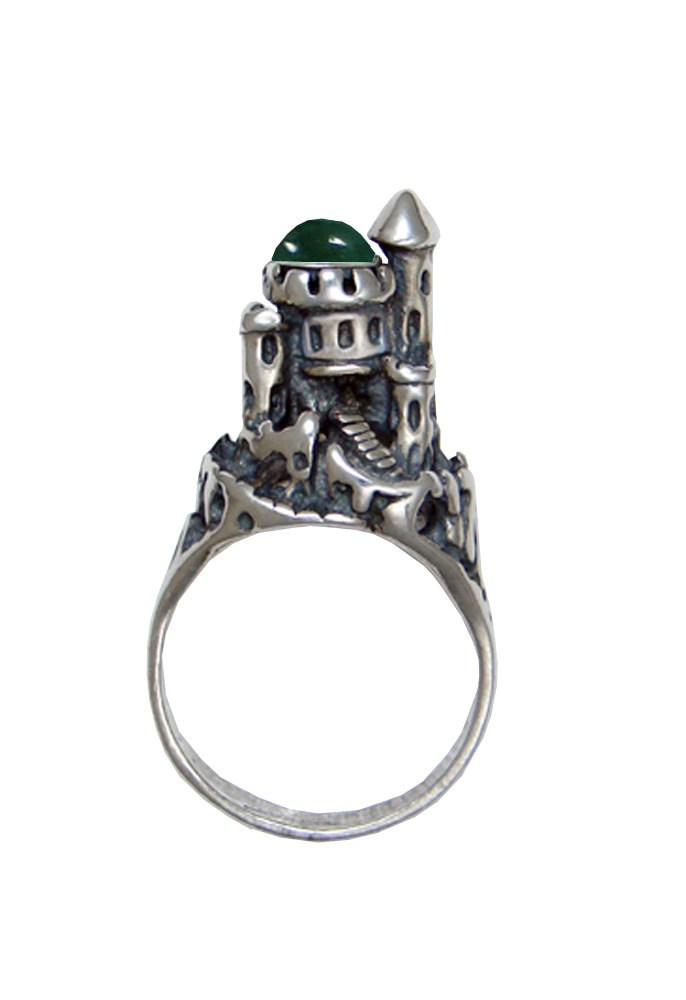 Sterling Silver Castle of Dreams Ring With Fluorite Size 9